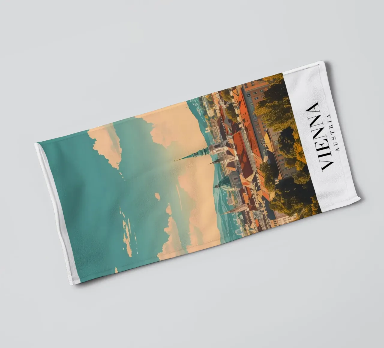 Wenen Oostenrijk Skyline St. Stephen's Cathedral Art Print badhanddoek van homdeco