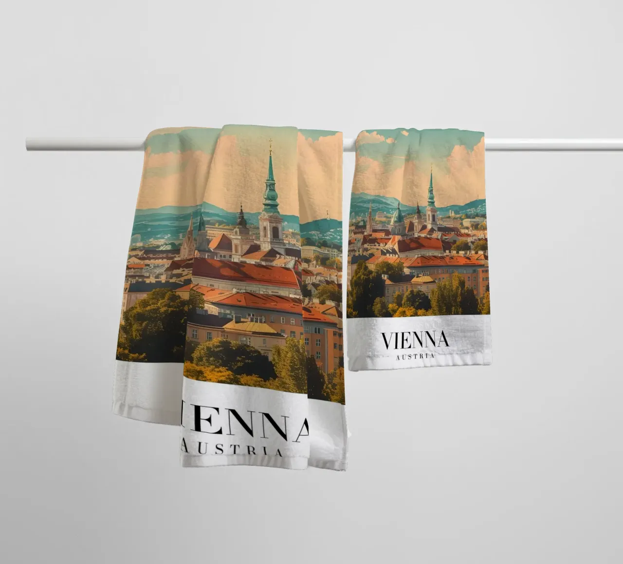 Wenen Oostenrijk Skyline St. Stephen's Cathedral Art Print badhanddoek van homdeco