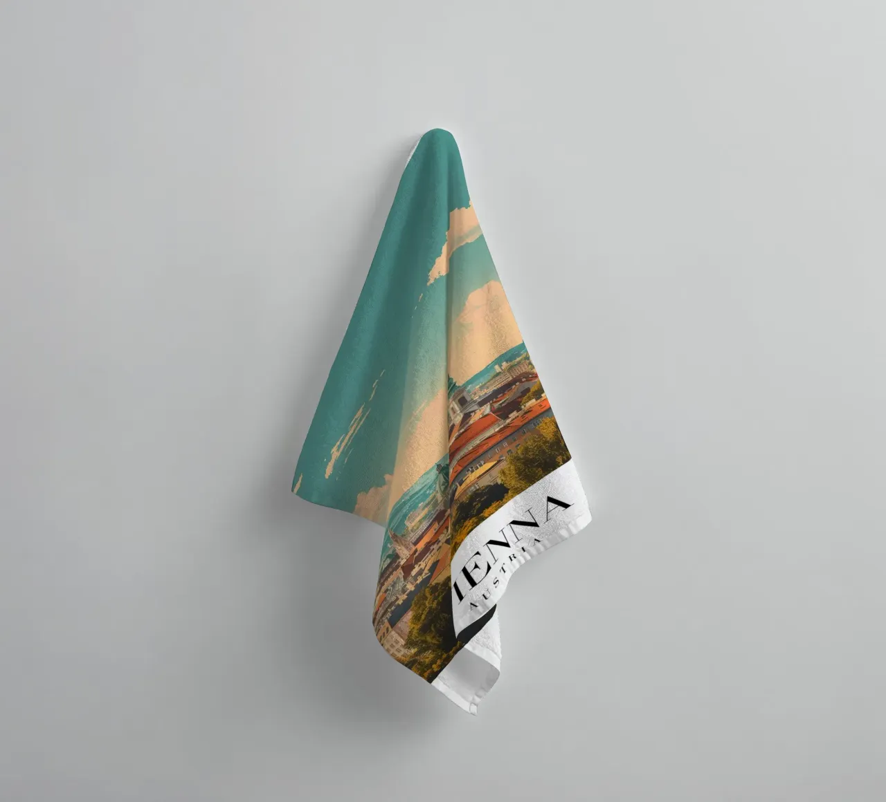 Wenen Oostenrijk Skyline St. Stephen's Cathedral Art Print badhanddoek van homdeco