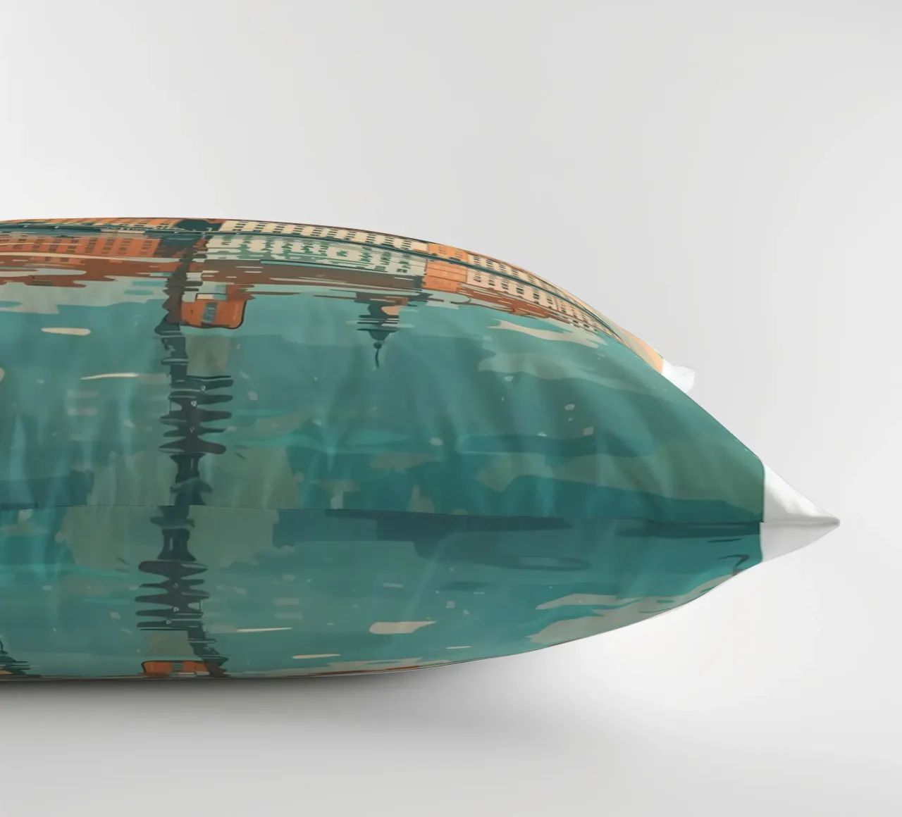 Copenhagen Denmark Nyhavn Canal Cityscape Art Print decorative cushion by homdeco