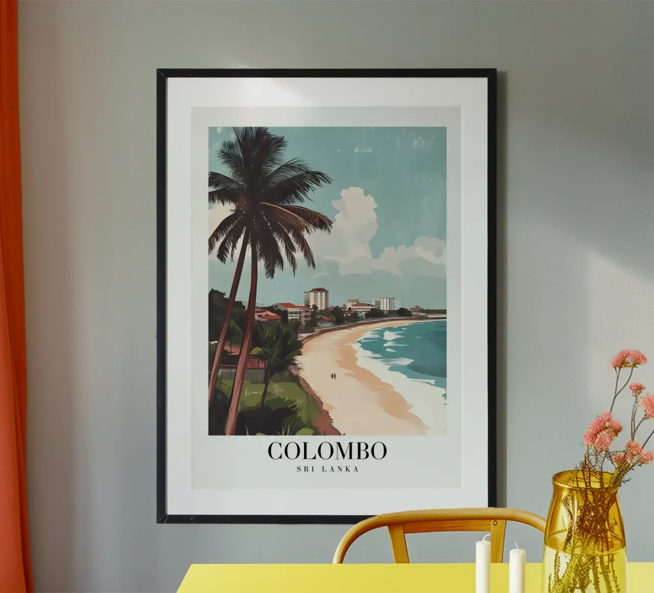 Colombo Sri Lanka Beachfront Cityscape Art Print hahnemühle by homdeco