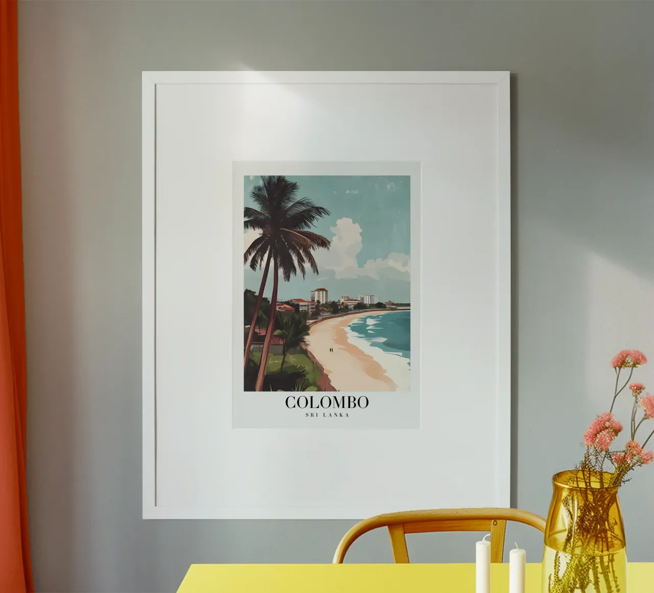 Colombo Sri Lanka Beachfront Cityscape Art Print hahnemühle by homdeco