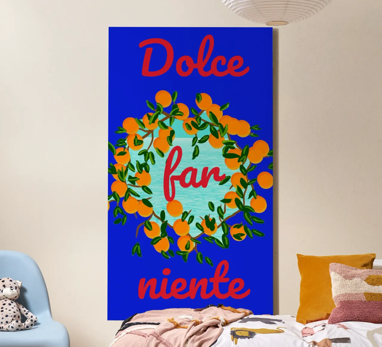 Dolce far niente  Das süße Leben canvas met Baklijst van Nica Colorie