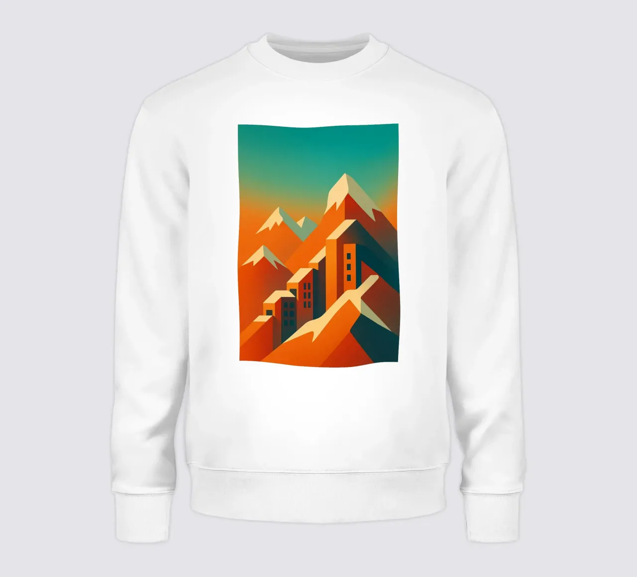 Mountain Glow – L’affiche minimaliste felpa da JETLAG | affiches voyage