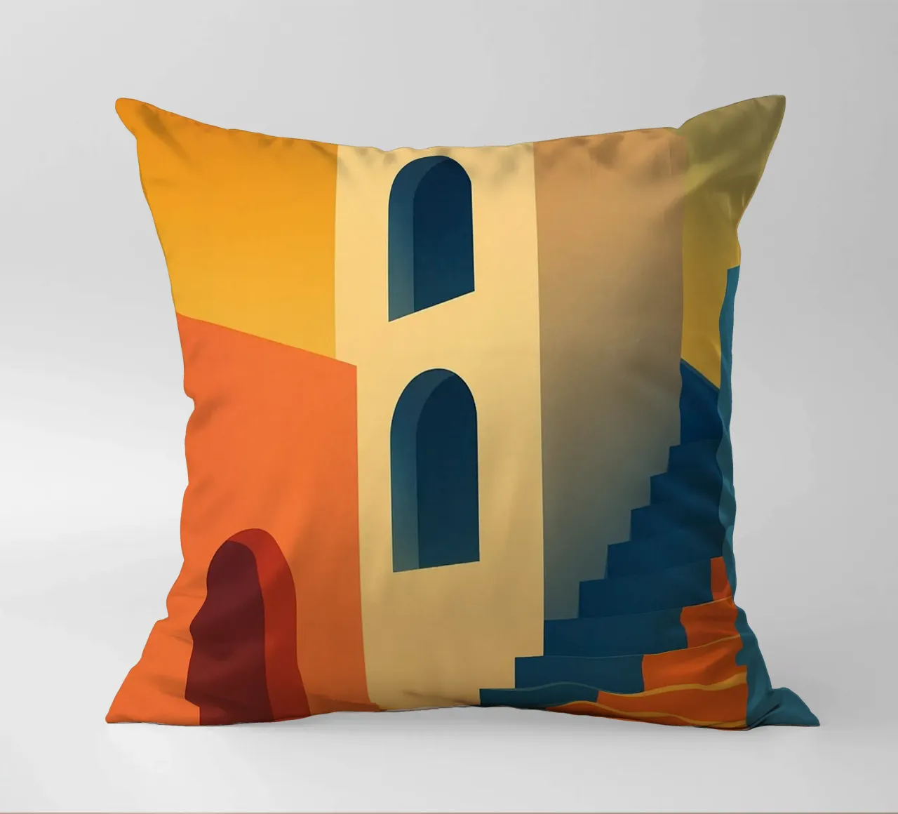 Sunset Steps – L’affiche architecturale cuscino da JETLAG | affiches voyage
