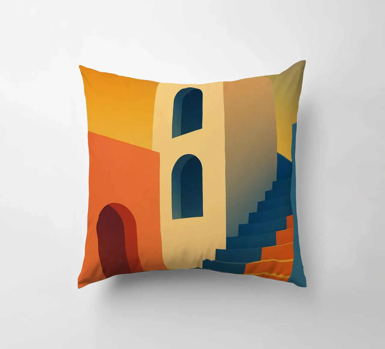 Sunset Steps – L’affiche architecturale cuscino da JETLAG | affiches voyage