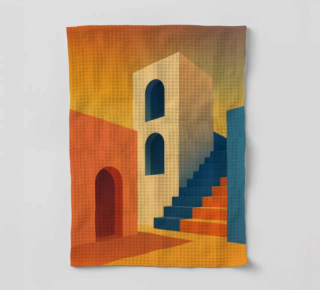 Sunset Steps – L’affiche architecturale canovaccio da cucina da JETLAG | affiches voyage