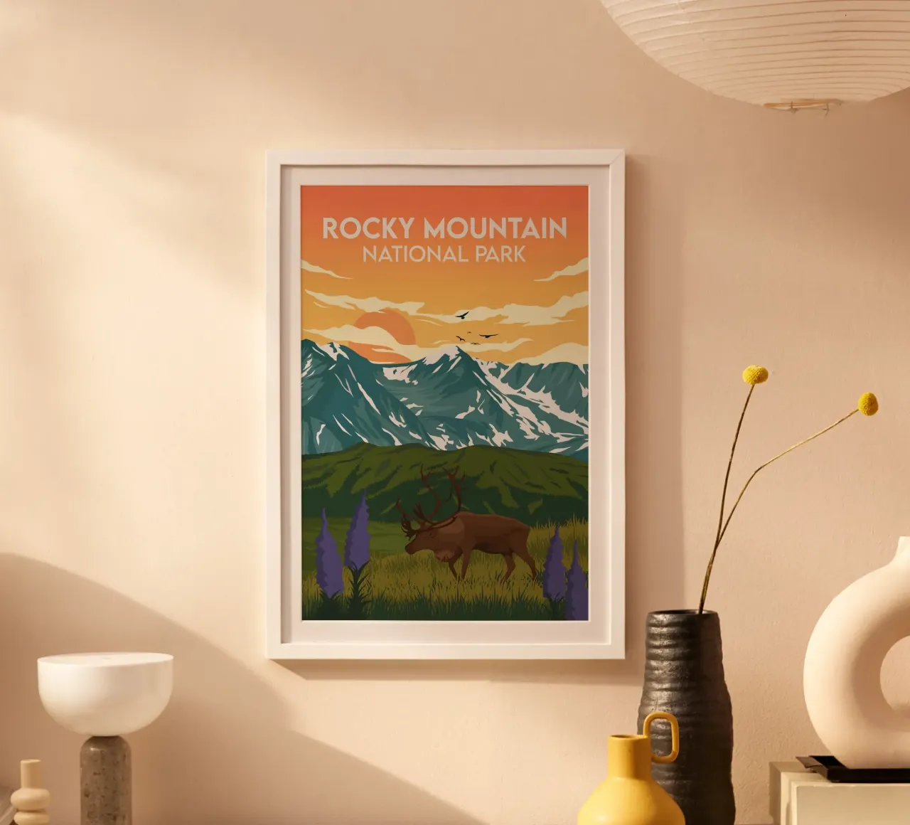 Montagne Rocciose poster con telaio in alluminio da Morgan Scotts