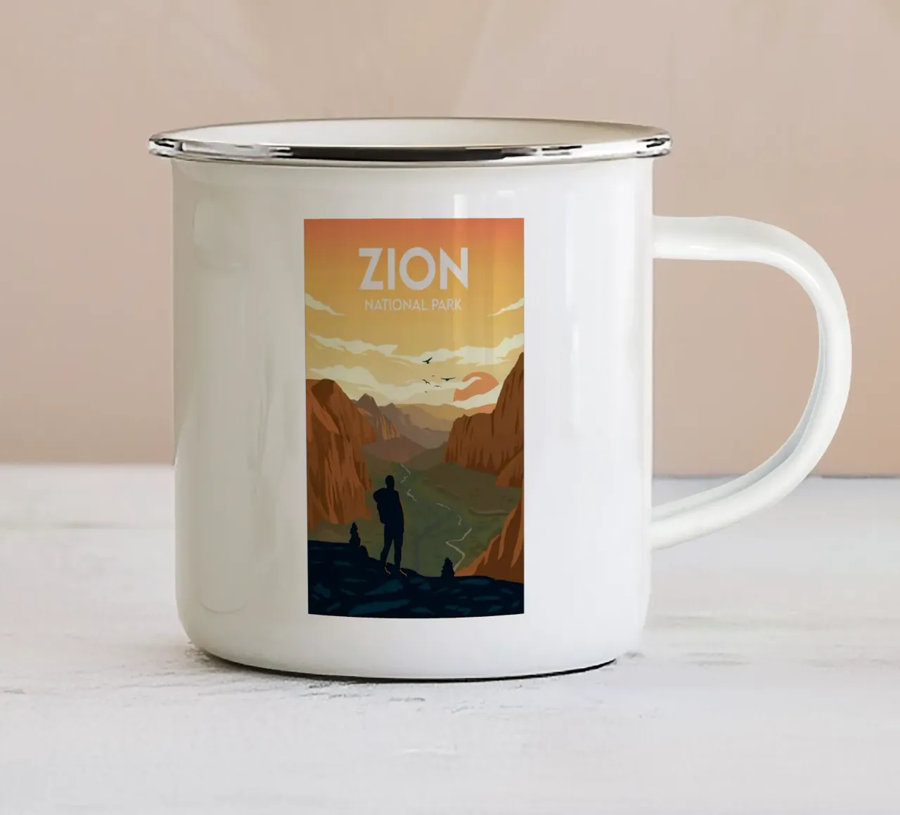 Sion tazza in smalto da Morgan Scotts