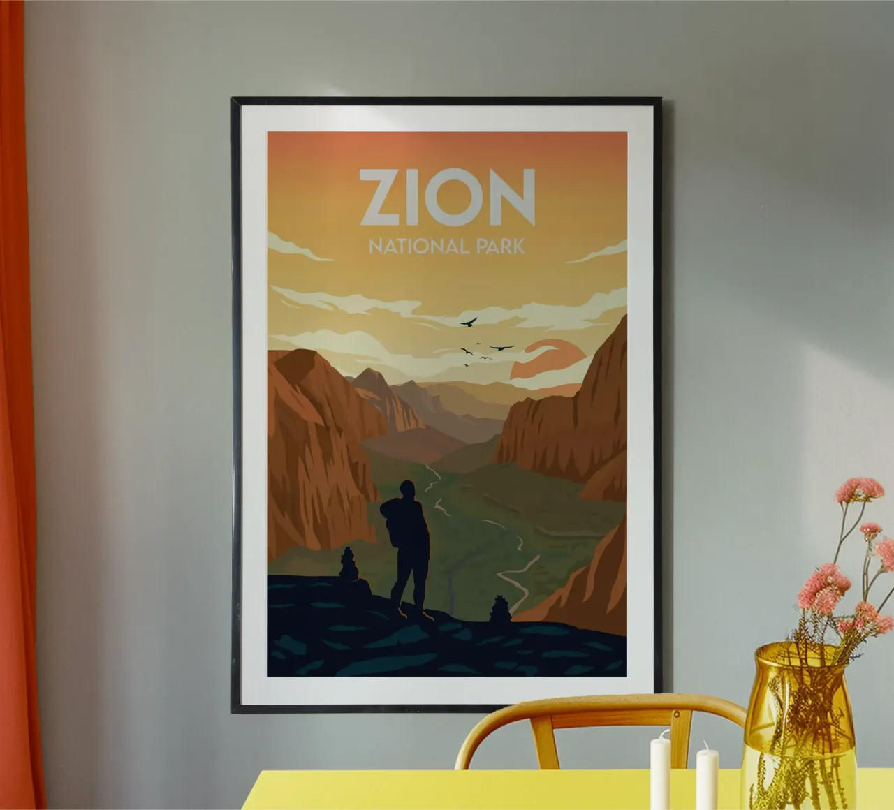 Sion poster con telaio in legno da Morgan Scotts
