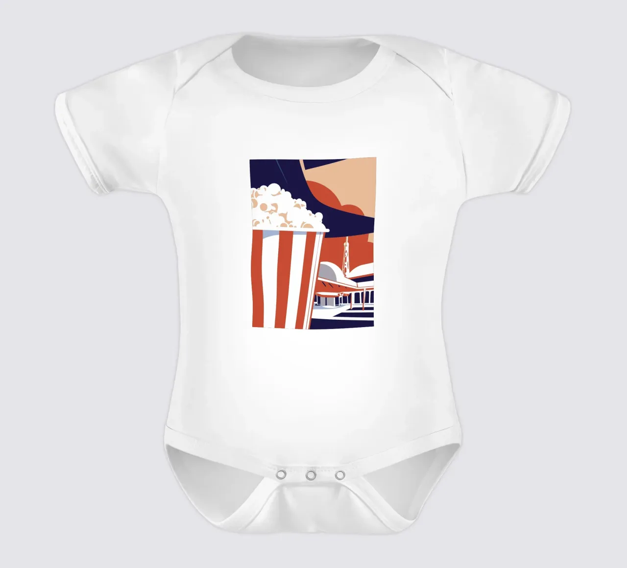 Popcorn body neonato maniche corte da STORE PRESENCE