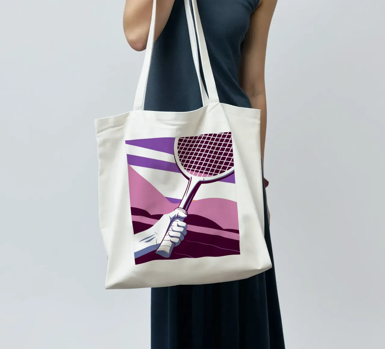 Racketgreep jute draagtas van STORE PRESENCE