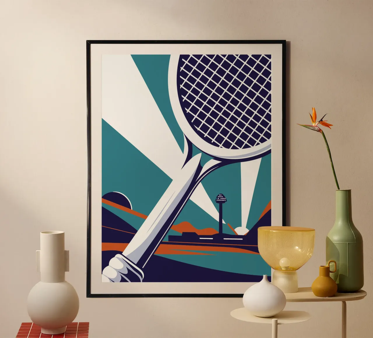 Tennisschläger Poster von STORE PRESENCE