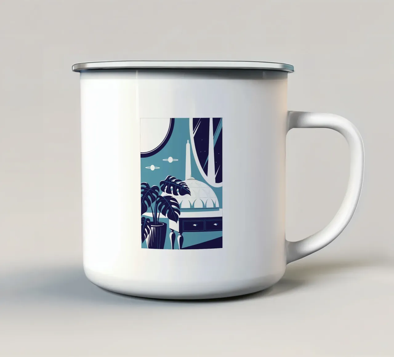 Fiore di Monstera tazza in smalto da STORE PRESENCE