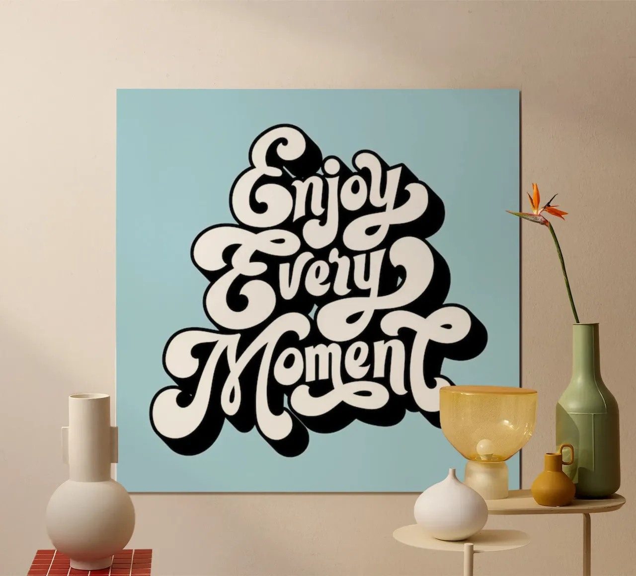 godetevi ogni momento poster con telaio in legno da art quots shop