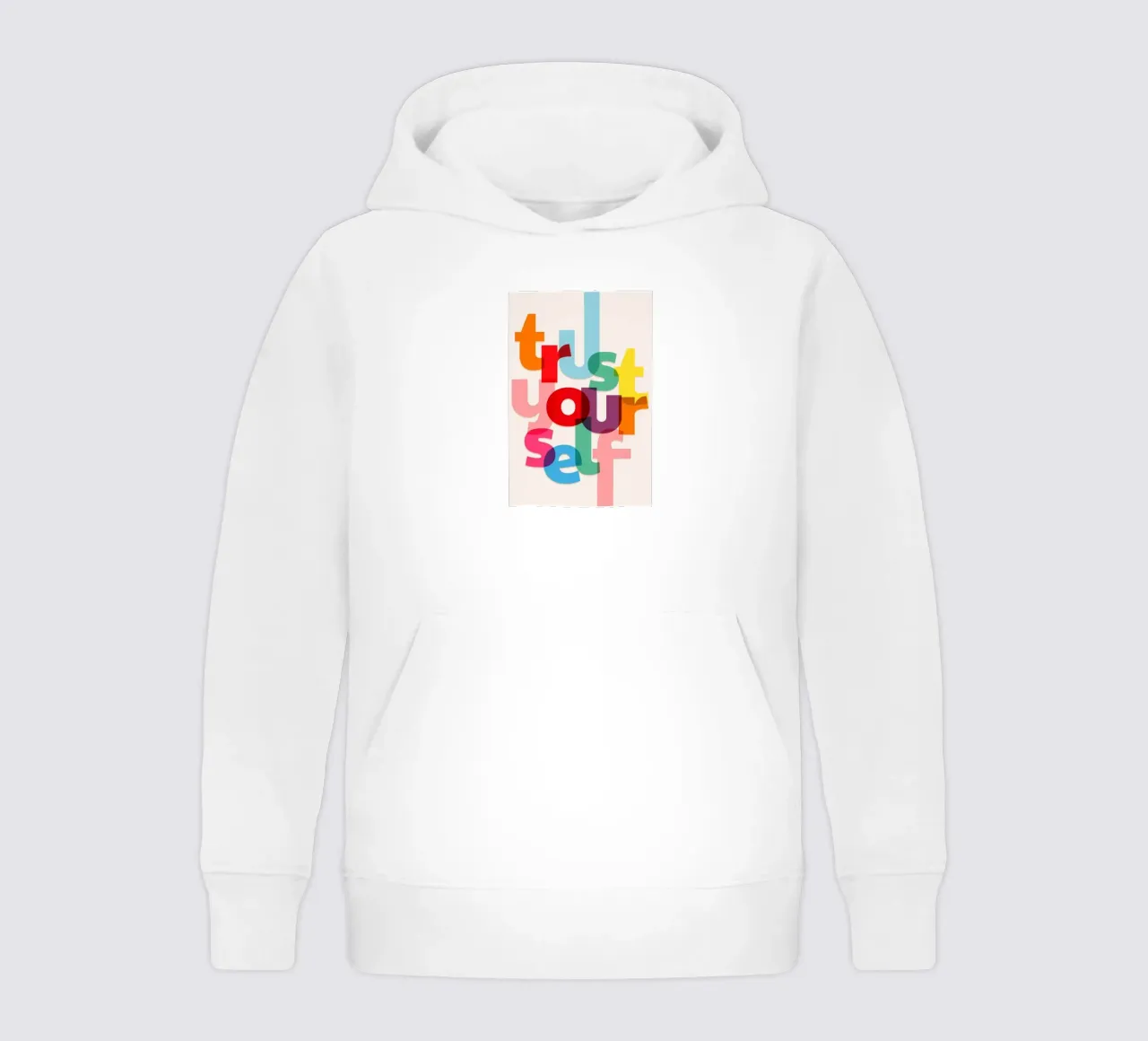 fidatevi di voi stessi felpa bambino con cappuccio da art quots shop