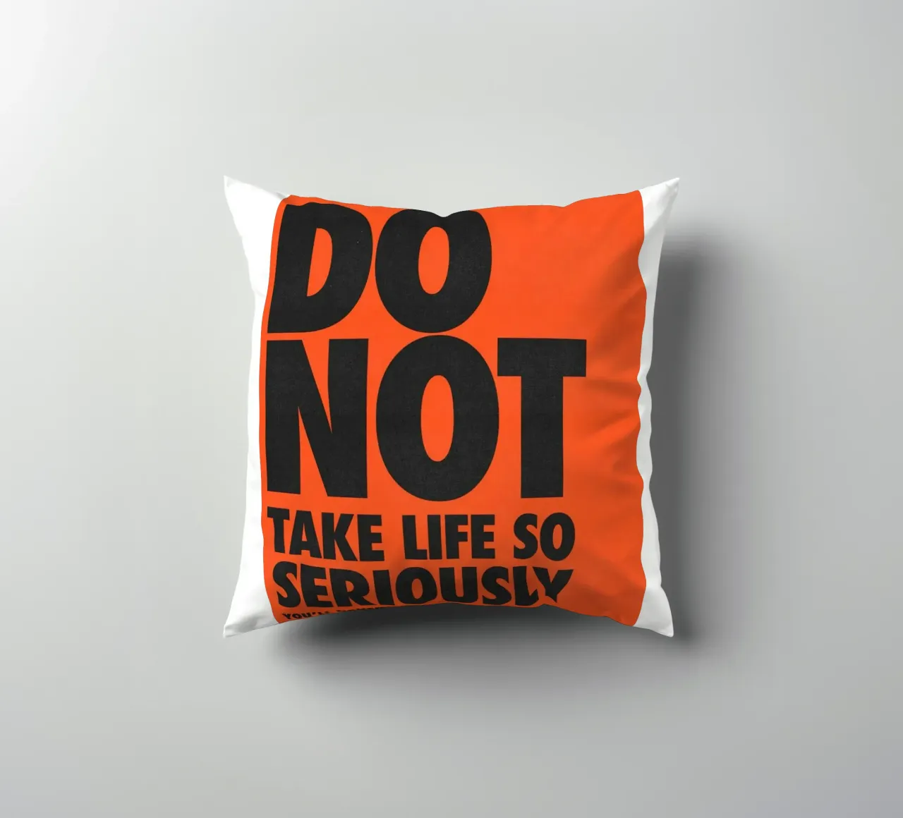 non prendere la vita così cuscino da art quots shop