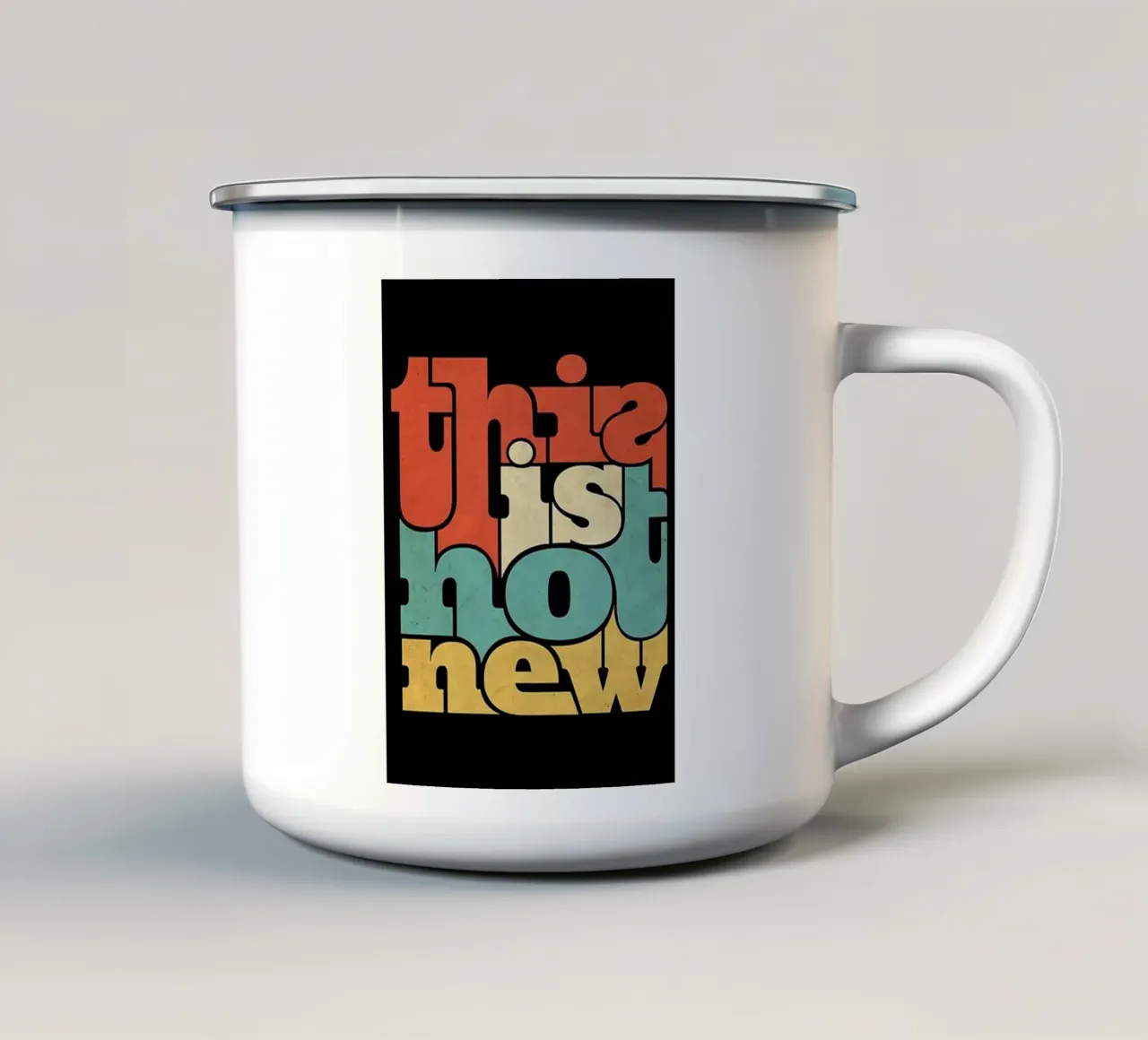 non è una novità tazza in smalto da art quots shop