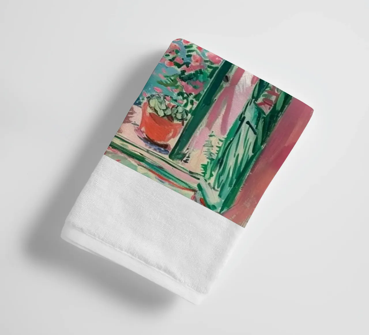 view of a sailboat from behind the window towel by briyan shop