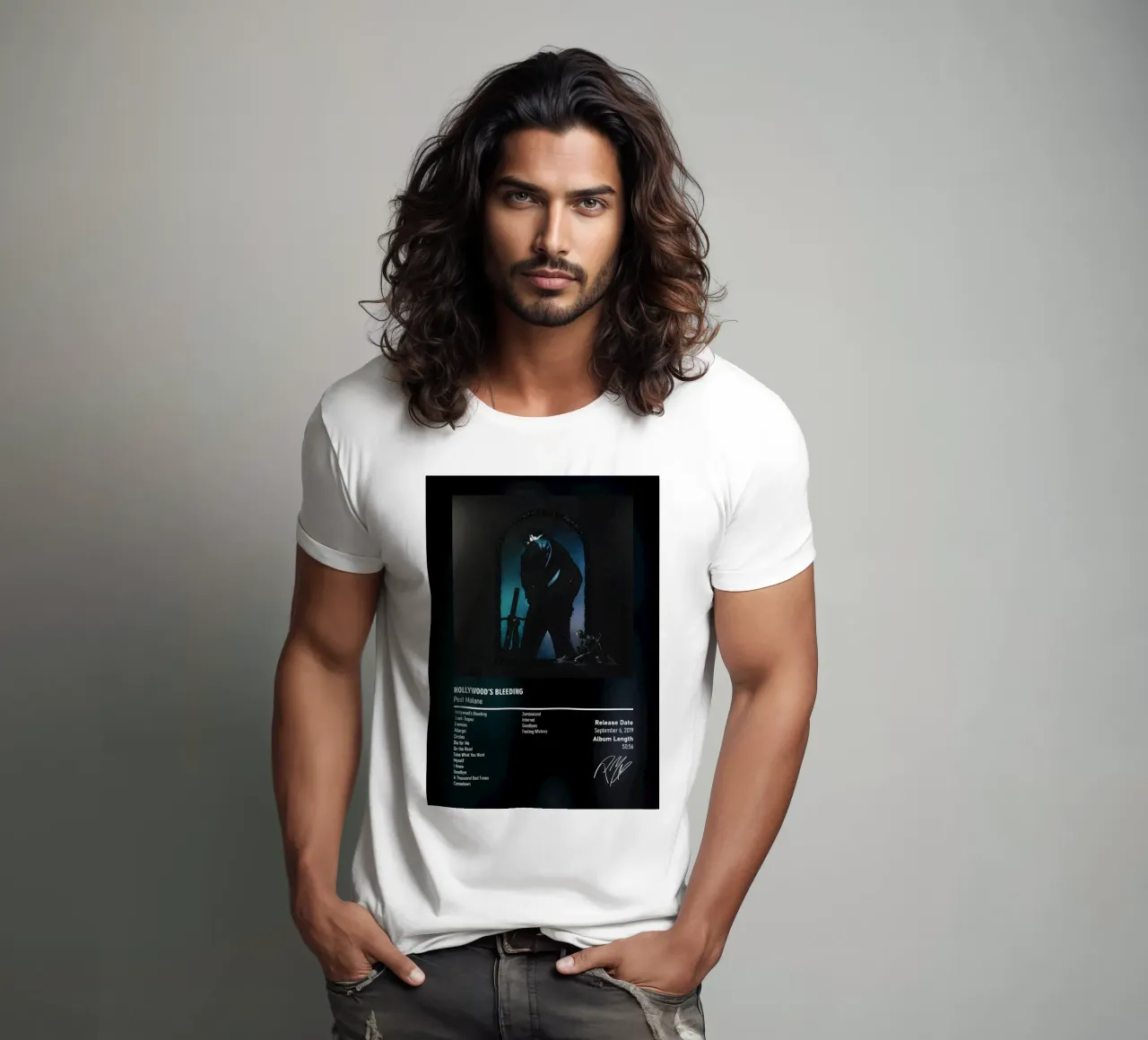 Hollywood’s Bleeding (2019) by Post Malone t-shirt da DGUnder