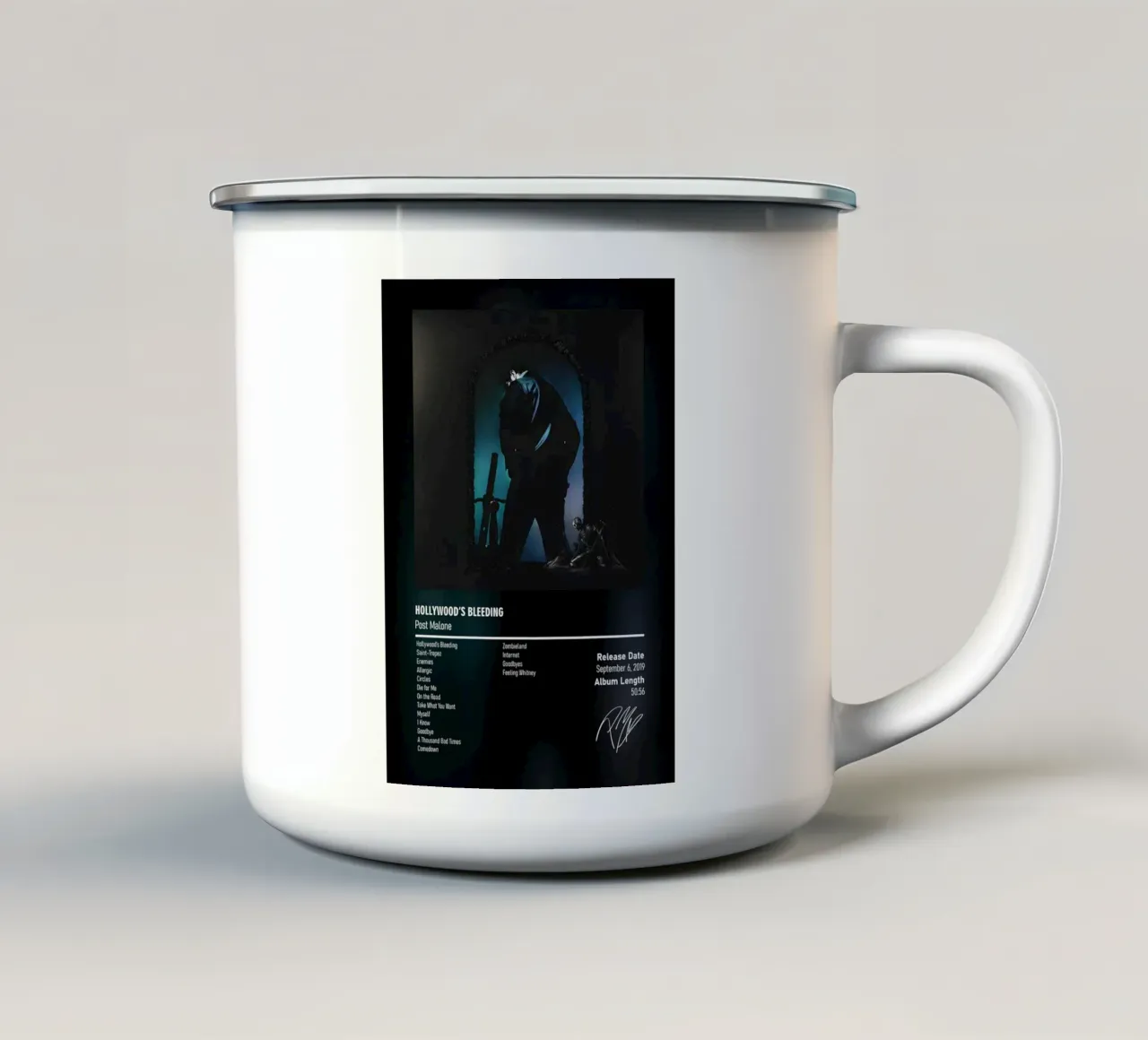 Hollywood’s Bleeding (2019) by Post Malone tazza in smalto da DGUnder