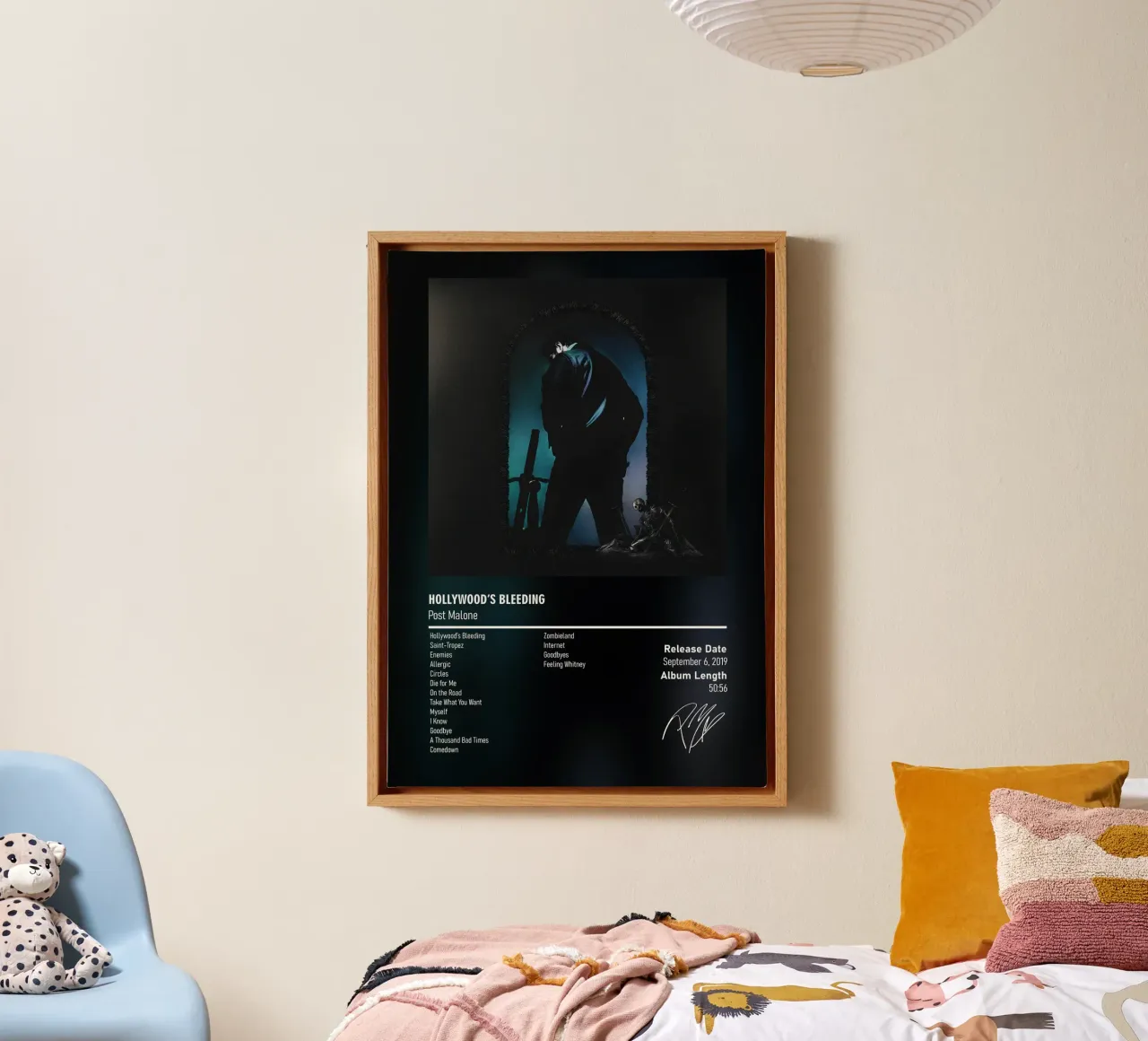 Hollywood’s Bleeding (2019) by Post Malone canvas by DGUnder