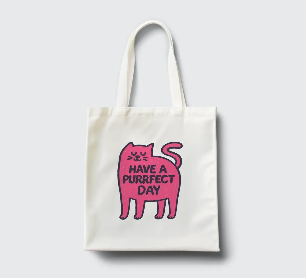 Catitude for Today borsa in juta da QuooodZ by MooodzArt
