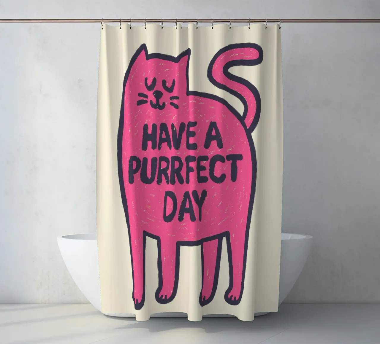 Catitude for Today tenda da doccia da QuooodZ by MooodzArt