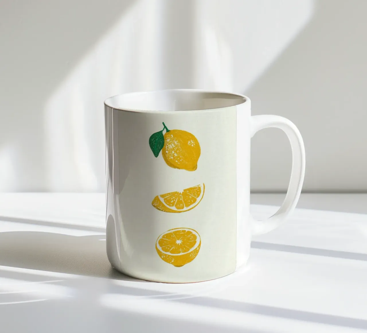 agrumi al limone tazza in ceramica da Ella Ward