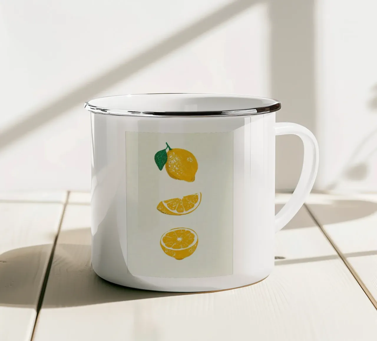 agrumi al limone tazza in smalto da Ella Ward