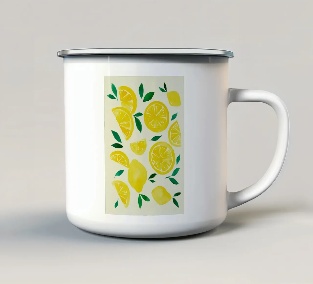fette di limone tazza in smalto da Ella Ward