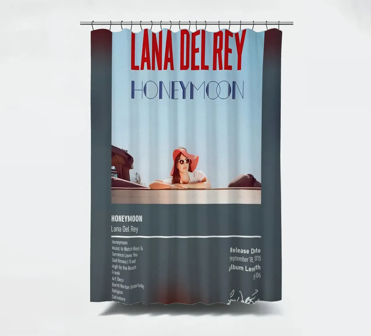 Honeymoon (2015) by Lana Del Rey tenda da doccia da DGUnder