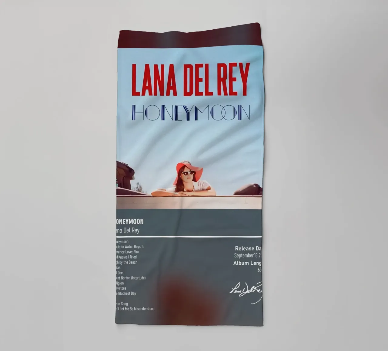 Honeymoon (2015) by Lana Del Rey asciugamano da bagno da DGUnder