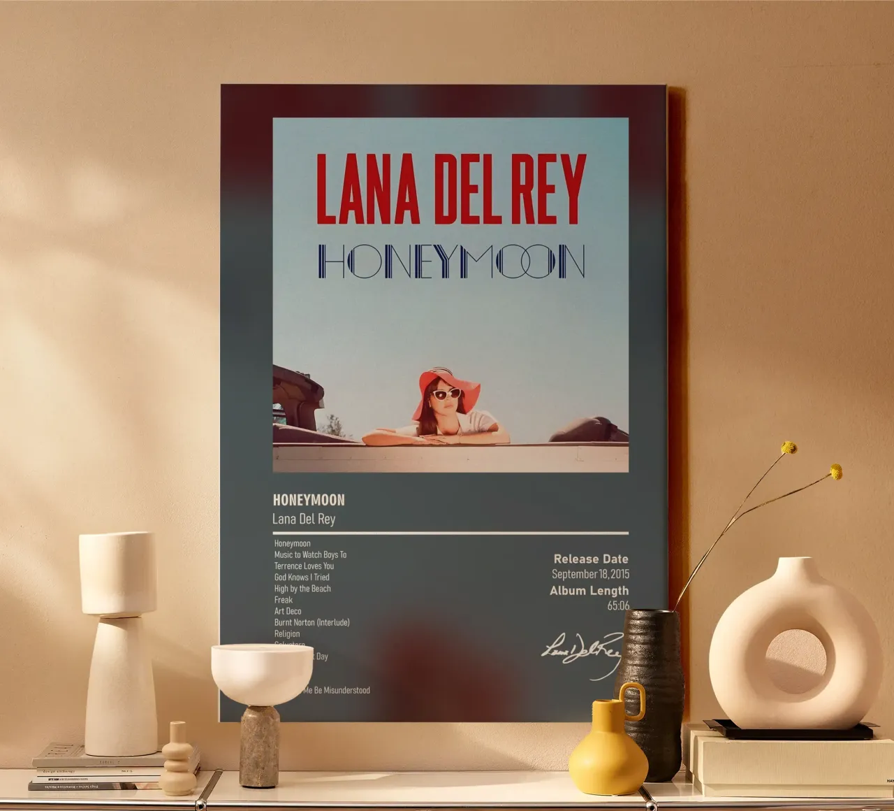 Honeymoon (2015) by Lana Del Rey tela con Cornice a cassetta da DGUnder
