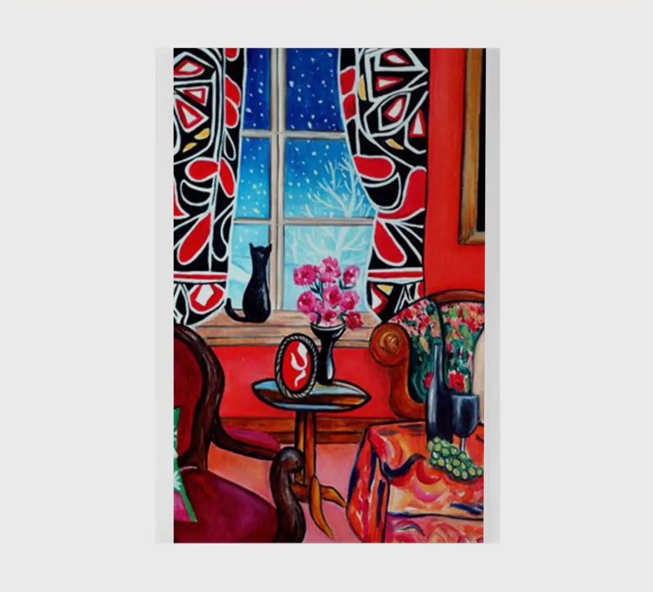 all-red decoration in the house notebook by briyan shop