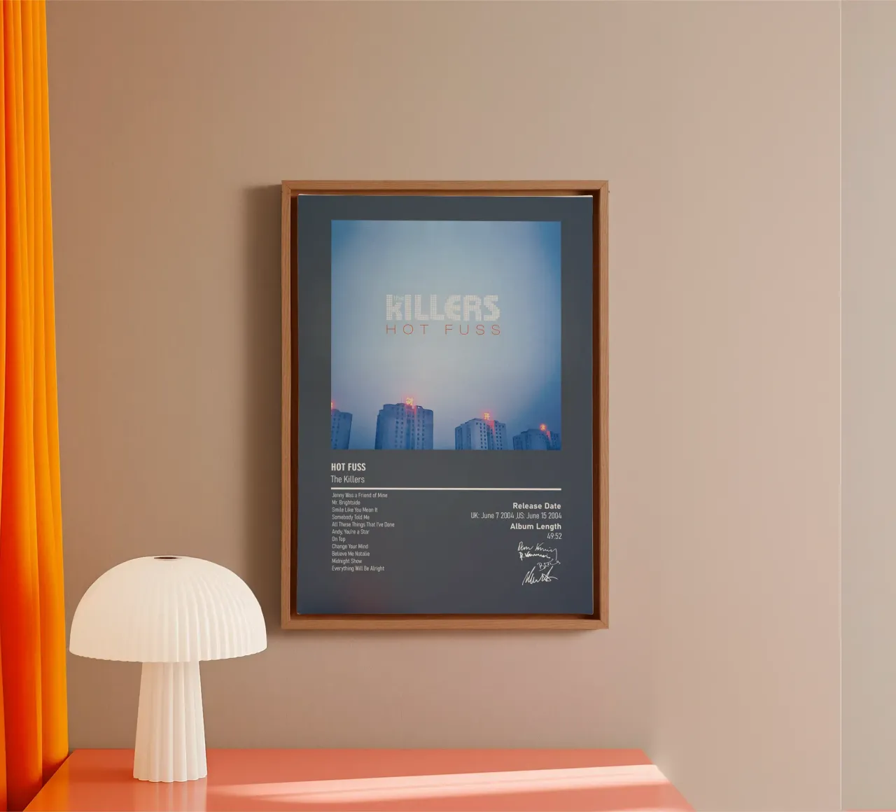 Hot Fuss By The Killers tela con Cornice a cassetta da DGUnder