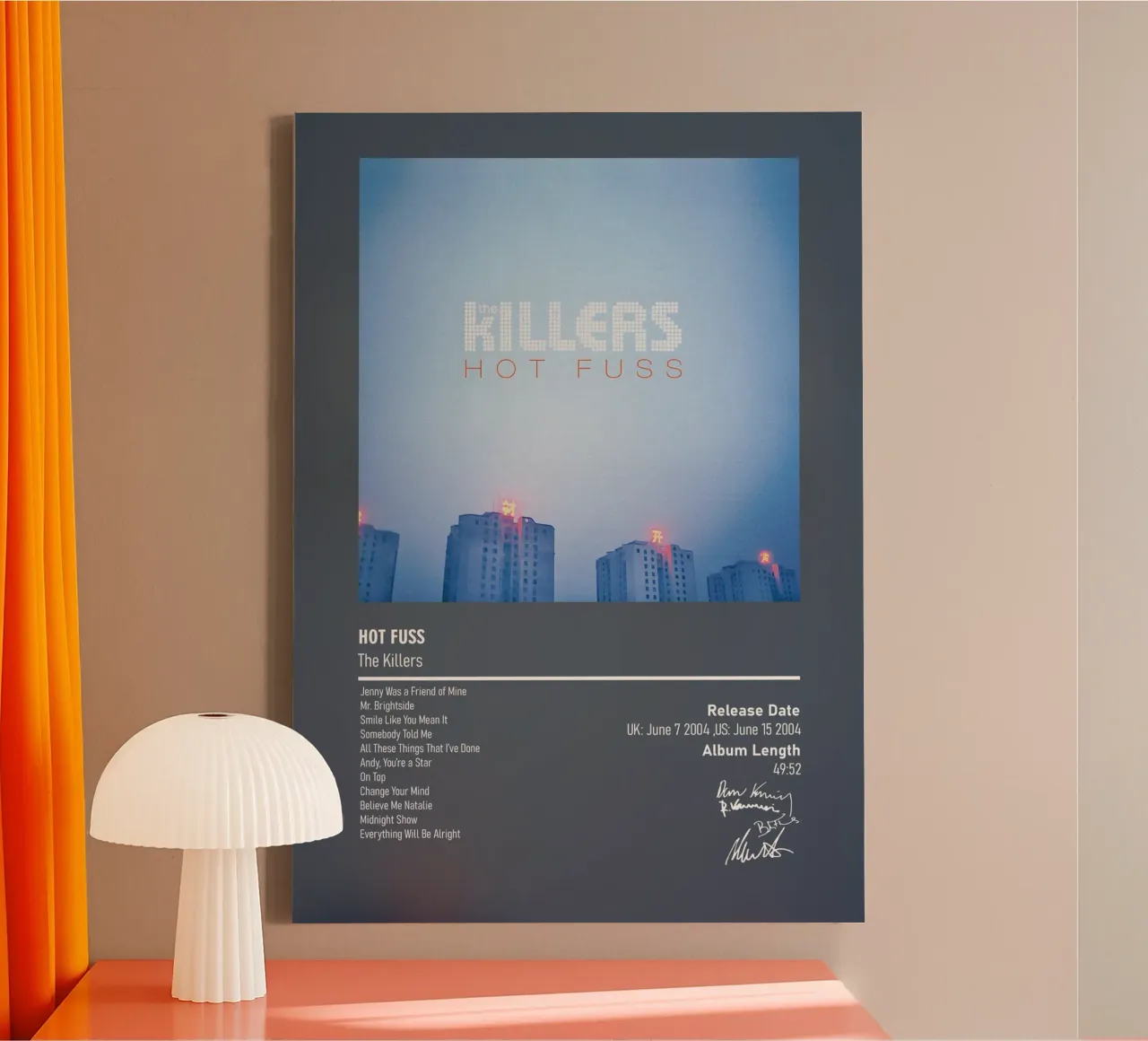 Hot Fuss By The Killers tela con Cornice a cassetta da DGUnder