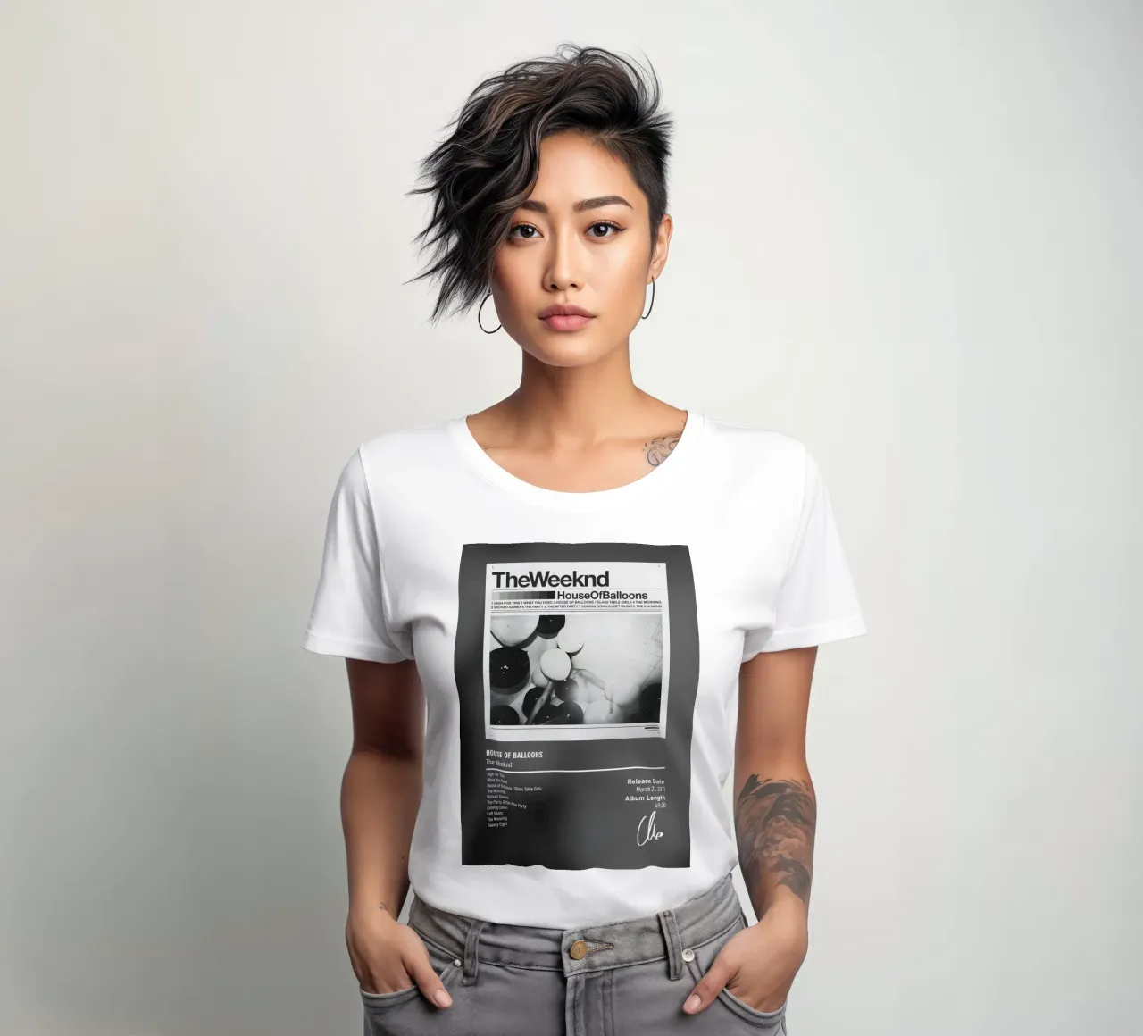 House of Balloons By The Weeknd women's fitted t-shirt by DGUnder