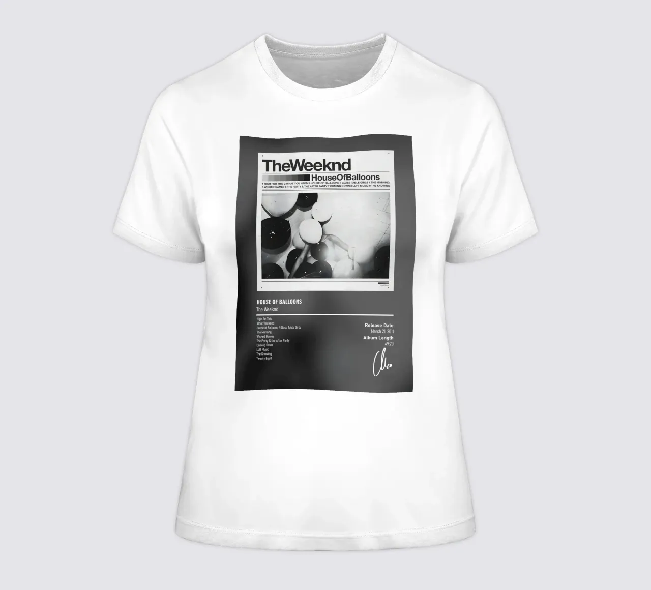 House of Balloons By The Weeknd women's fitted t-shirt by DGUnder
