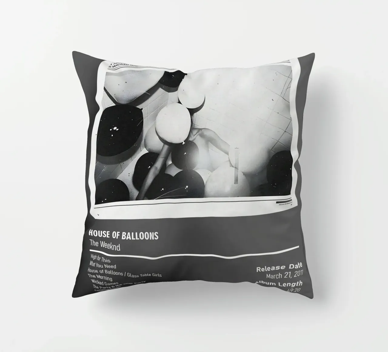 House of Balloons By The Weeknd cuscino da DGUnder