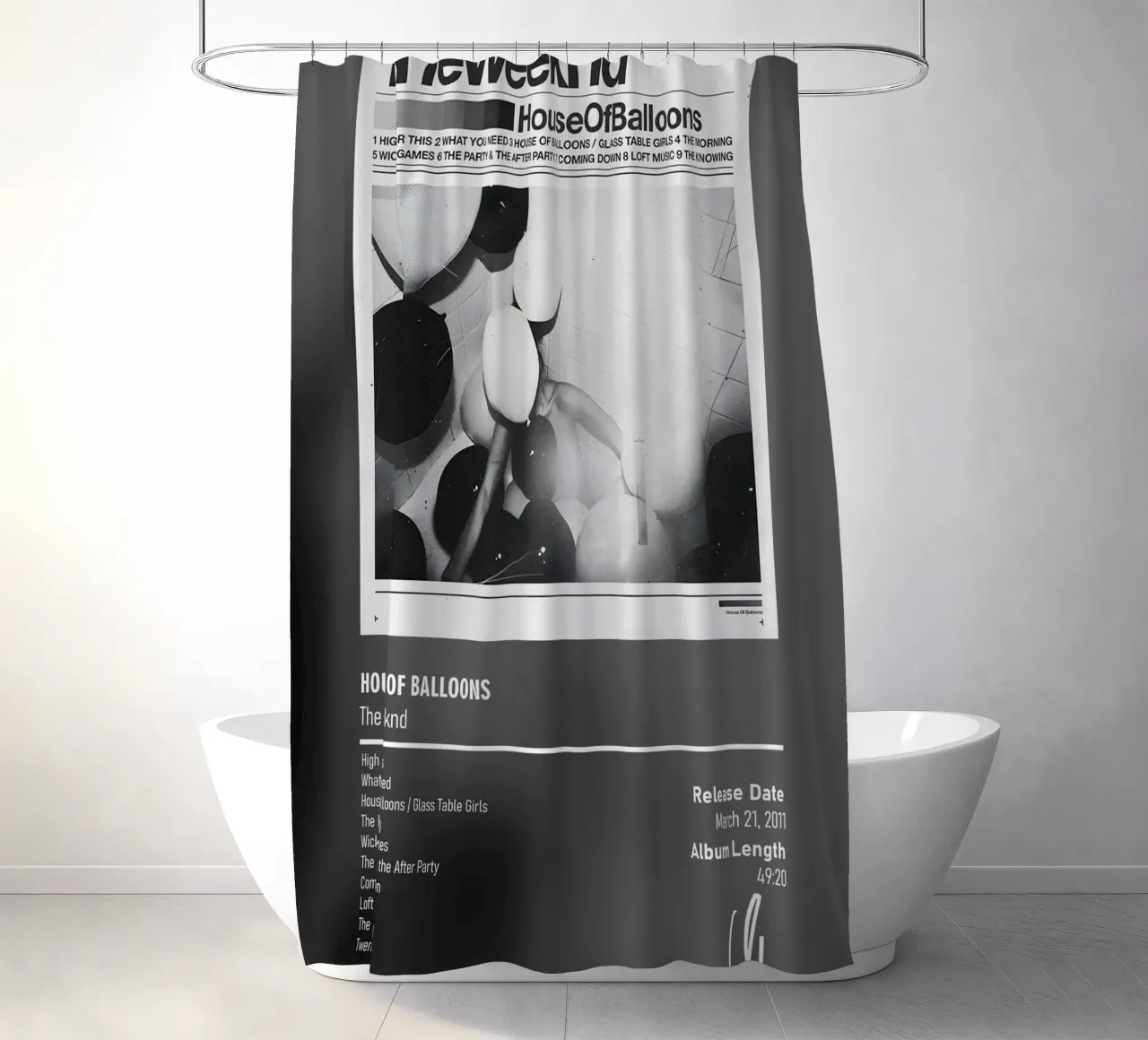 House of Balloons By The Weeknd shower curtain by DGUnder