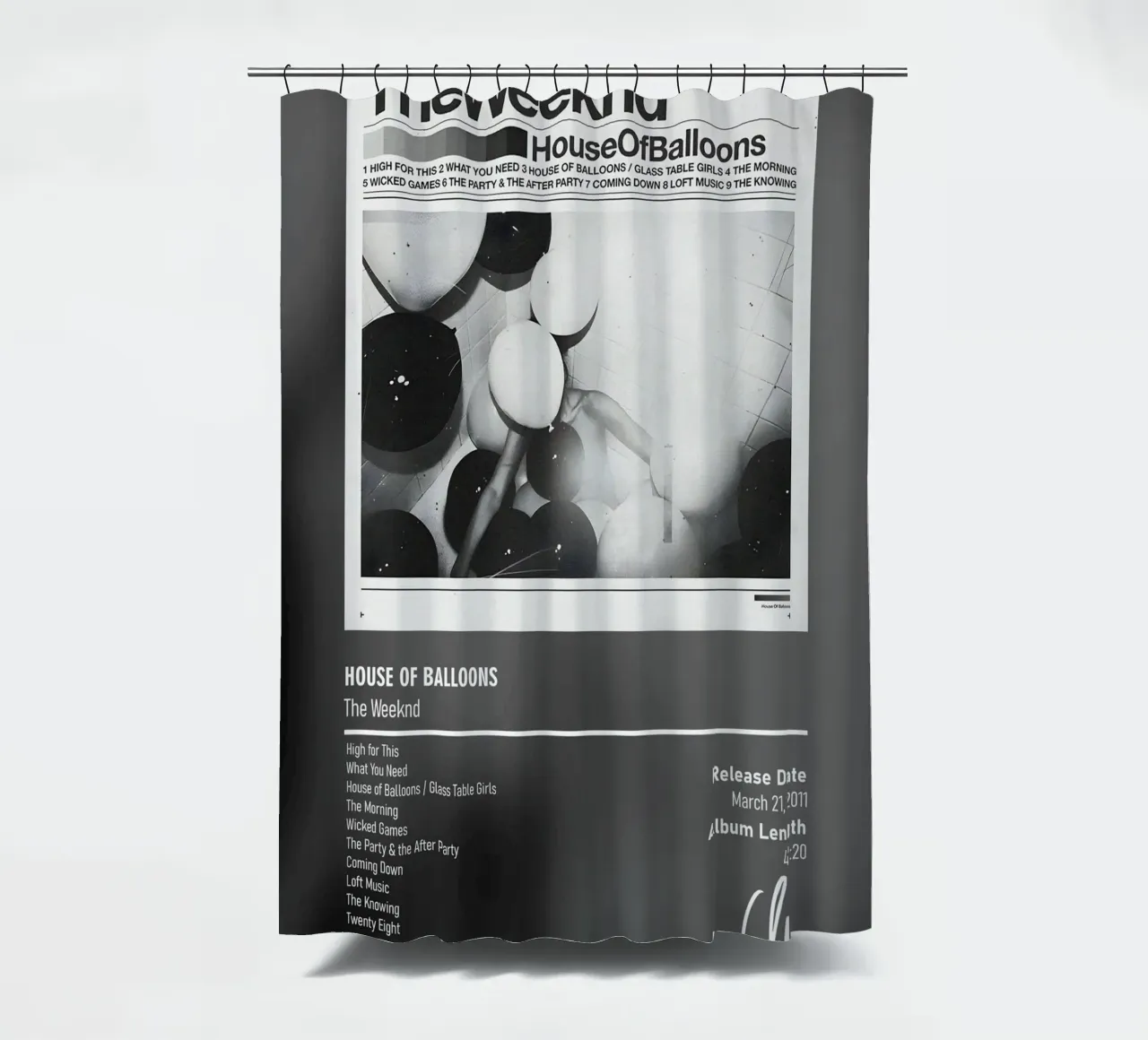 House of Balloons By The Weeknd shower curtain by DGUnder