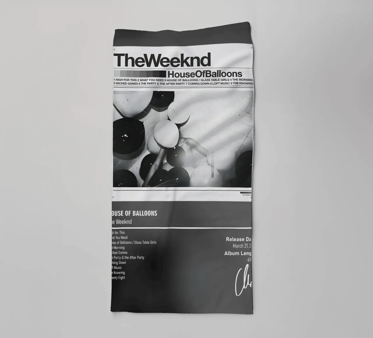 House of Balloons By The Weeknd towel by DGUnder