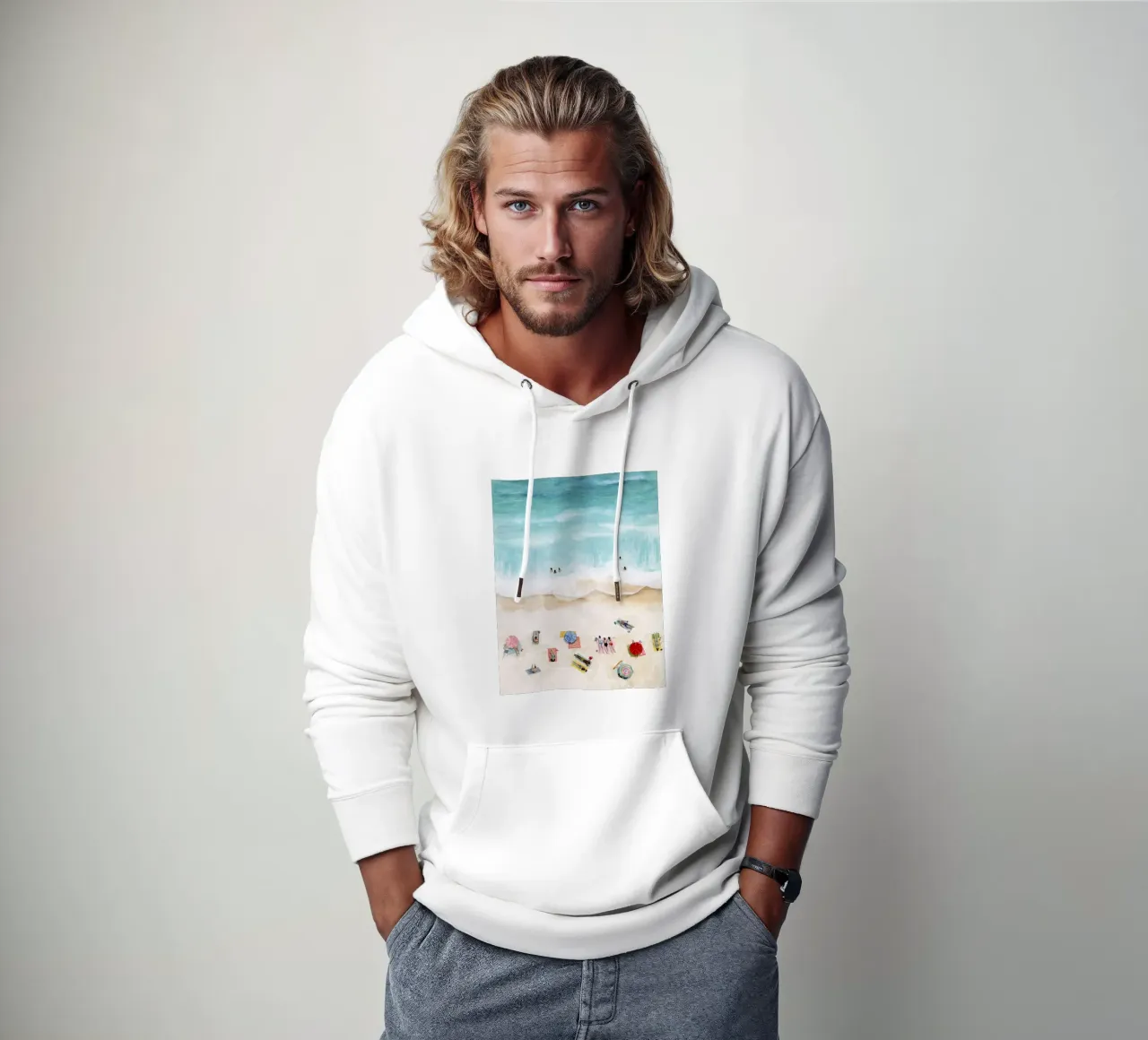 Settimana balneare I - Grace Popp felpa con cappuccio da medineprint