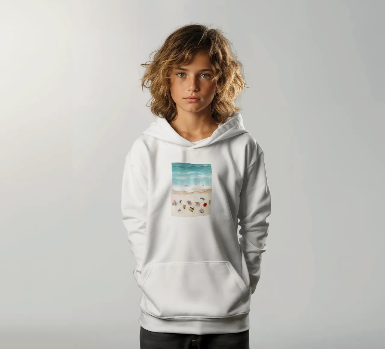 Settimana balneare I - Grace Popp felpa bambino con cappuccio da medineprint