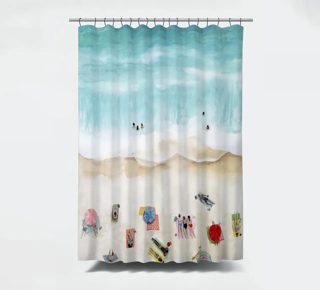 Beach Week I - Grace Popp shower curtain by medineprint