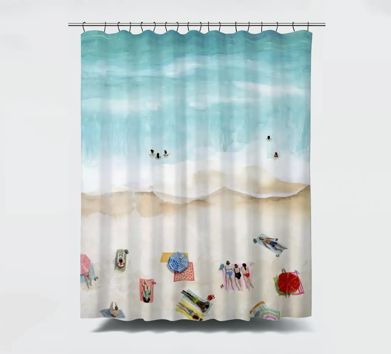Beach Week I - Grace Popp shower curtain by medineprint