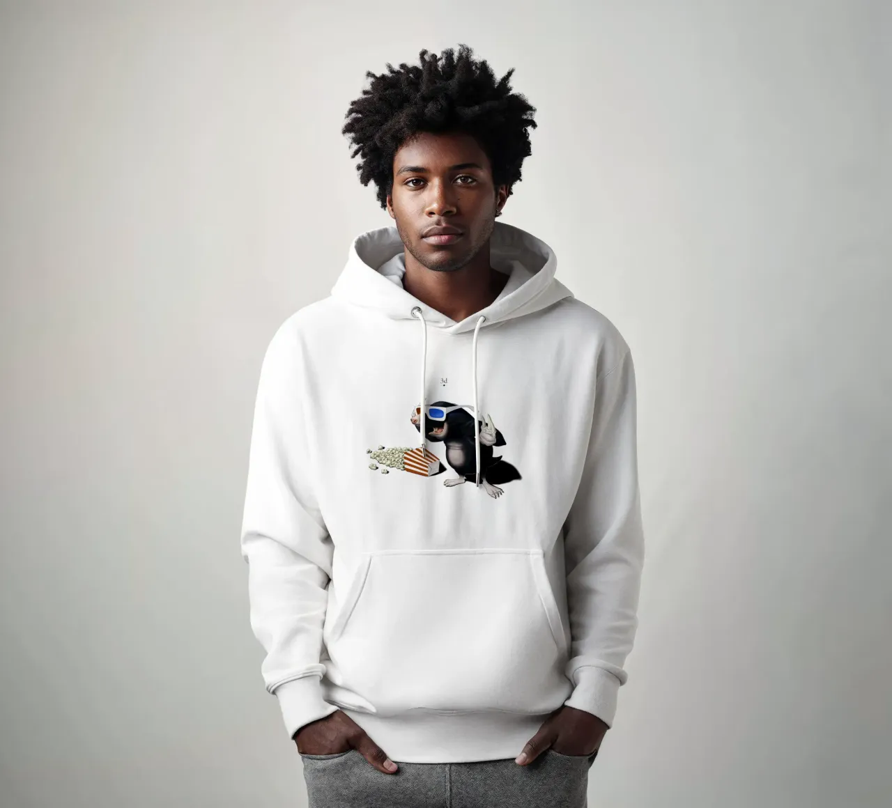 3D (Titled) felpa con cappuccio da Rob Art | Illustration