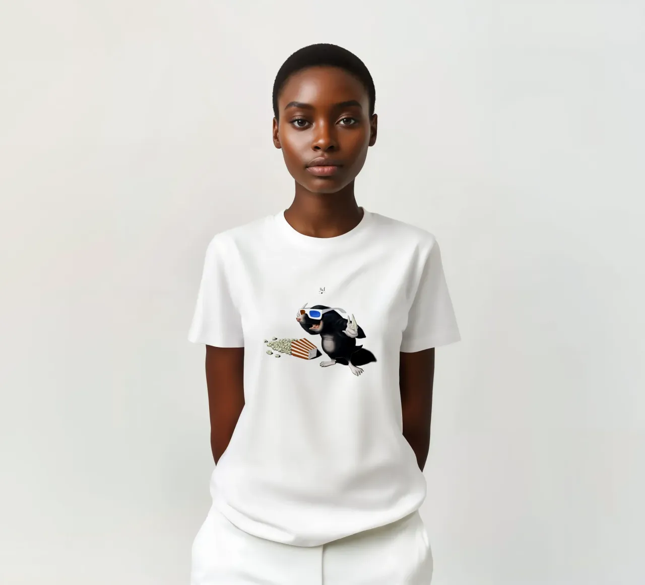 3D (Titled) t-shirt da Rob Art | Illustration