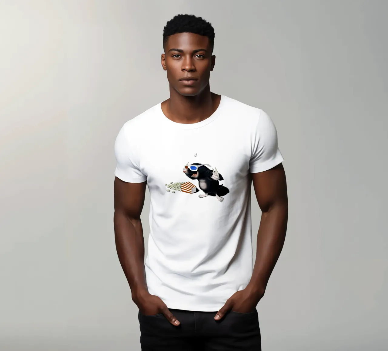 3D (Titled) t-shirt da Rob Art | Illustration